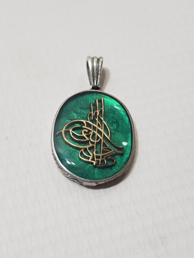 OSMANLI TUĞRALI GÜMÜŞ KOLYE UCU