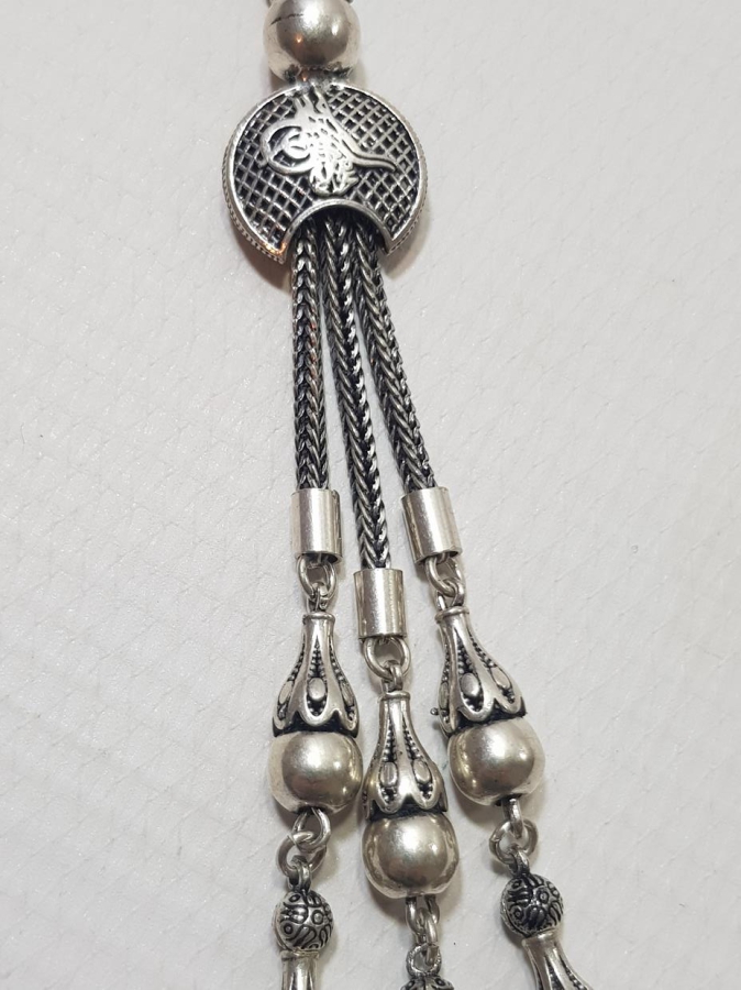 OSMANLI TUĞRALI VE DOĞAL TAŞLI TESPİH SALLAMASI