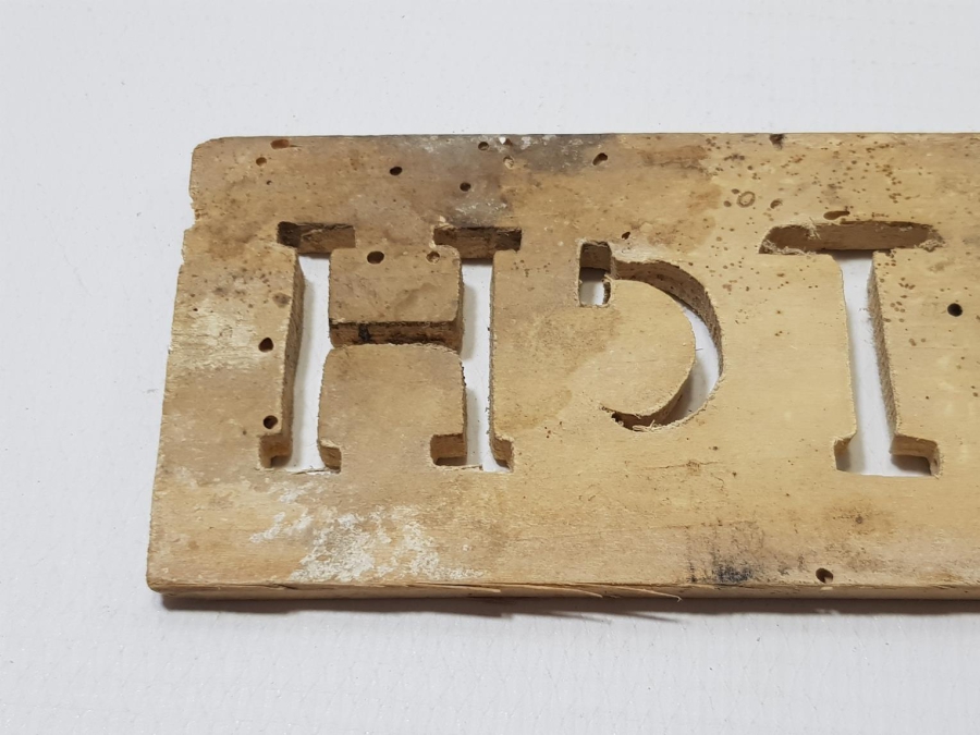 AY YILDIZLI VE T.C.H. YAZILI AHŞAP BASKI BOYA KALIBI