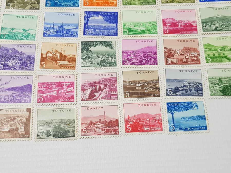 MEMLEKET SERİSİ POSTA PULLARI