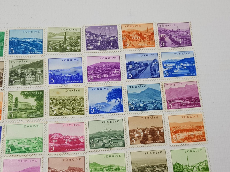 MEMLEKET SERİSİ POSTA PULLARI