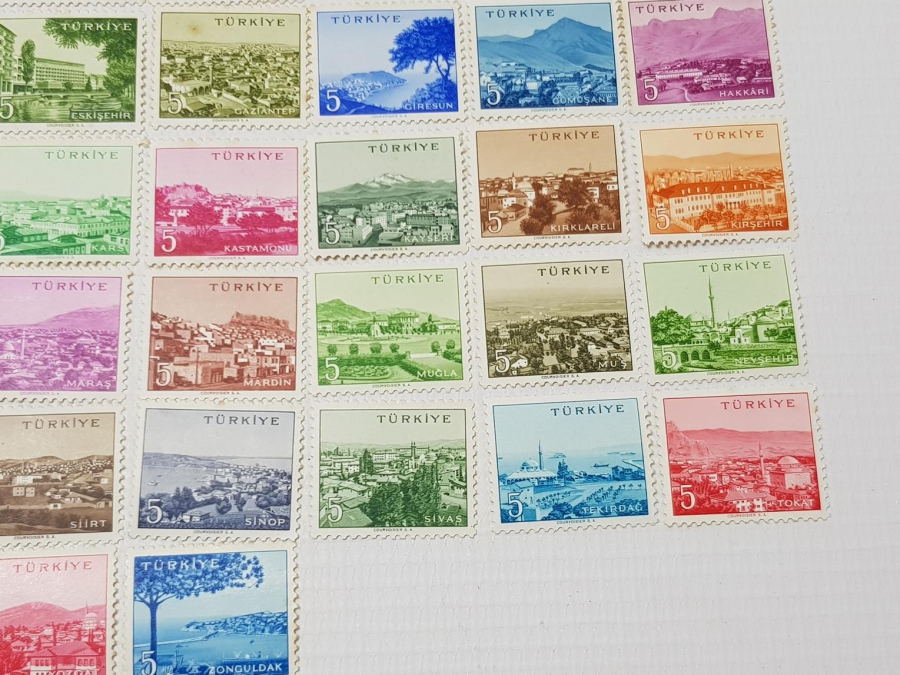 MEMLEKET SERİSİ POSTA PULLARI