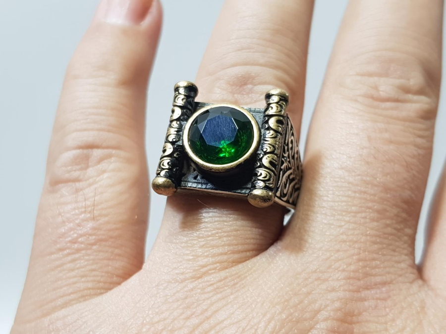 YEŞİM TAŞLI GÜMÜŞ YÜZÜK