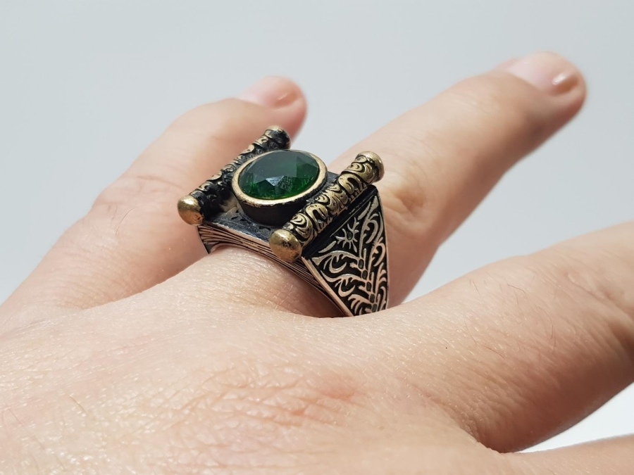 YEŞİM TAŞLI GÜMÜŞ YÜZÜK