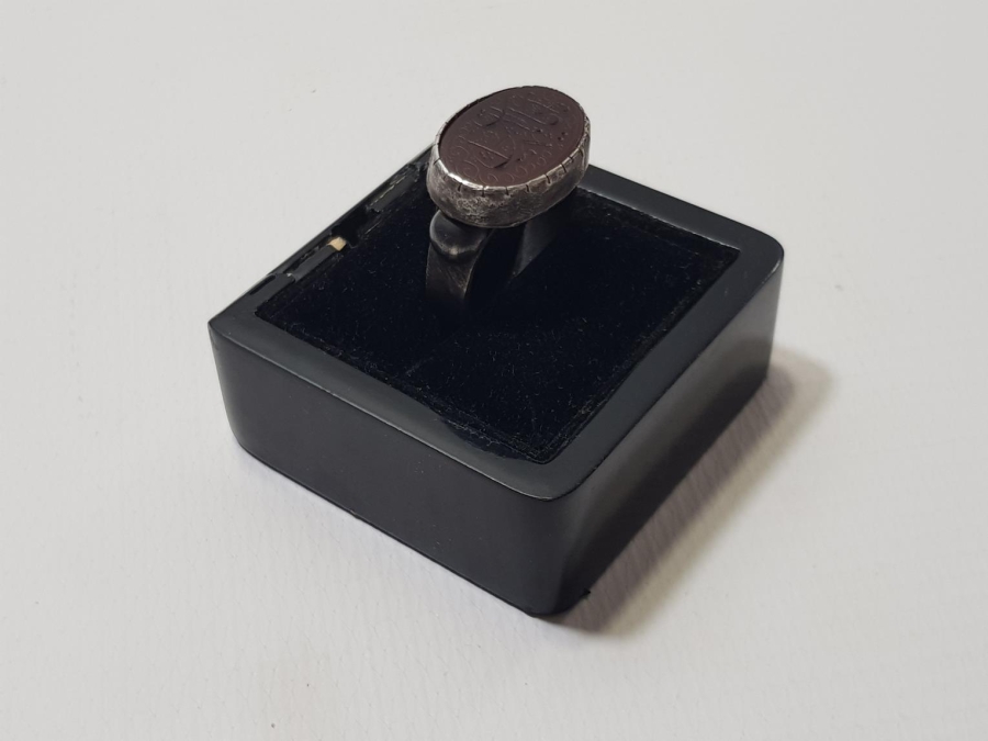 OSMANLI DÖNEMİ ÜZERİ YAZILI AKİK TAŞLI GÜMÜŞ YÜZÜK