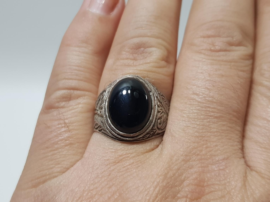 ANTİKA OLTU TAŞLI GÜMÜŞ YÜZÜK