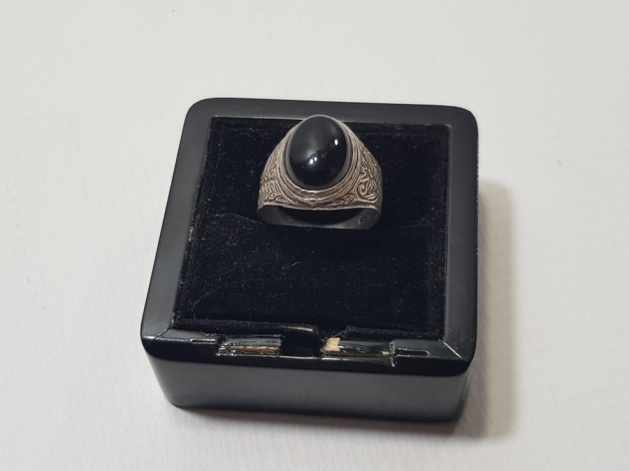 ANTİKA OLTU TAŞLI GÜMÜŞ YÜZÜK