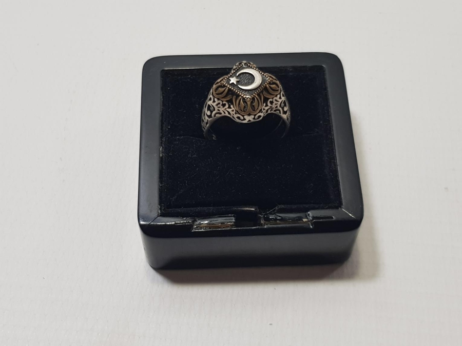 AY YILDIZLI GÜMÜŞ YÜZÜK