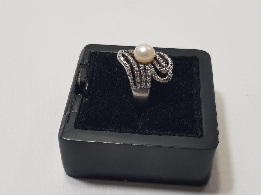 İNCİ TAŞLI GÜMÜŞ YÜZÜK