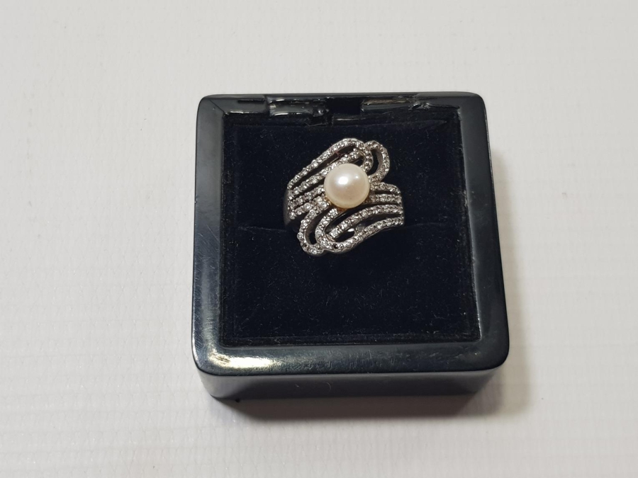 İNCİ TAŞLI GÜMÜŞ YÜZÜK