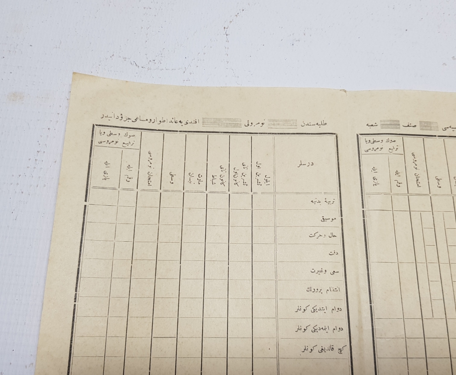 CUMHURİYETİMİZİN İLK KARNESİ