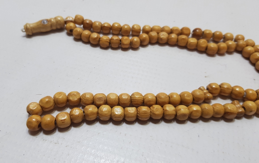 TESPİH AĞACINDAN YAPILMIŞ ANTİKA 99LUK NAMAZ - ZİKİR TESPİHİ