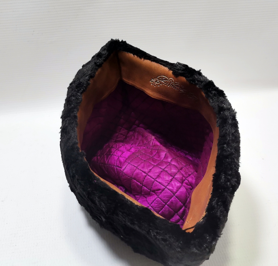 İÇİ OSMANLICA YAZILI OSMANLI DÖNEMİ NADİR KÜRK ŞAPKA