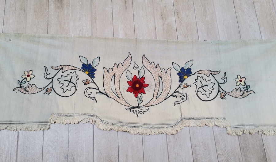 SUZANİ İŞÇİLİKLİ OSMANLI DÖNEMİ EL İŞİ YATAK SAÇAĞI