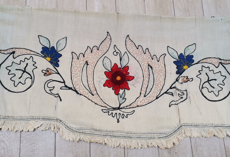 SUZANİ İŞÇİLİKLİ OSMANLI DÖNEMİ EL İŞİ YATAK SAÇAĞI