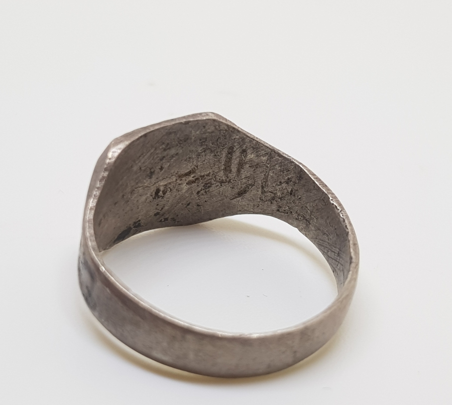 SAVAT ALTIN VE KALEM İŞÇİLİKLİ İÇ KISMI OSMANLICA YAZILI OSMANLI DÖNEMİ GÜMÜŞ YÜZÜK