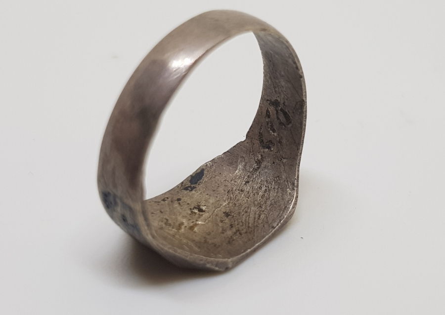 SAVAT ALTIN VE KALEM İŞÇİLİKLİ İÇ KISMI OSMANLICA YAZILI OSMANLI DÖNEMİ GÜMÜŞ YÜZÜK