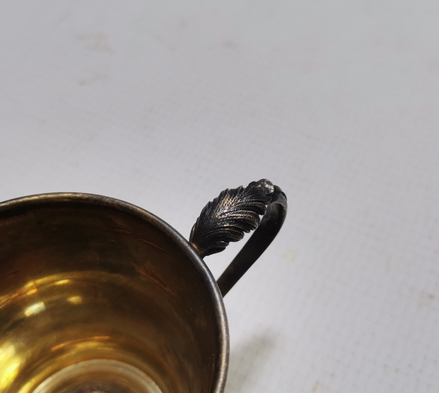 OSMANLI HANEDAN ÜYELERİNDEN BİRİNE AİT ÜZERİ ALTIN VERMEYLİ OSMANLI DÖNEMİ NADİR GÜMÜŞ BARDAK