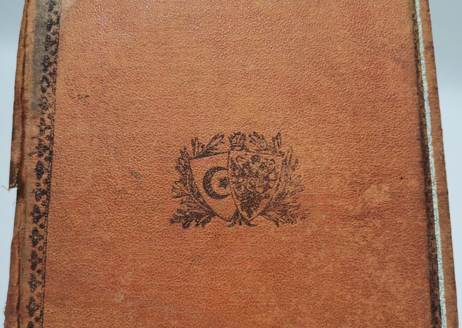 ÜZERİNDE HARİTA BULUNAN OSMANLI RUS SEFERİ KONULU ALTIN VARAKLI SARAY CİLTLİ KİTAP CİLDİ