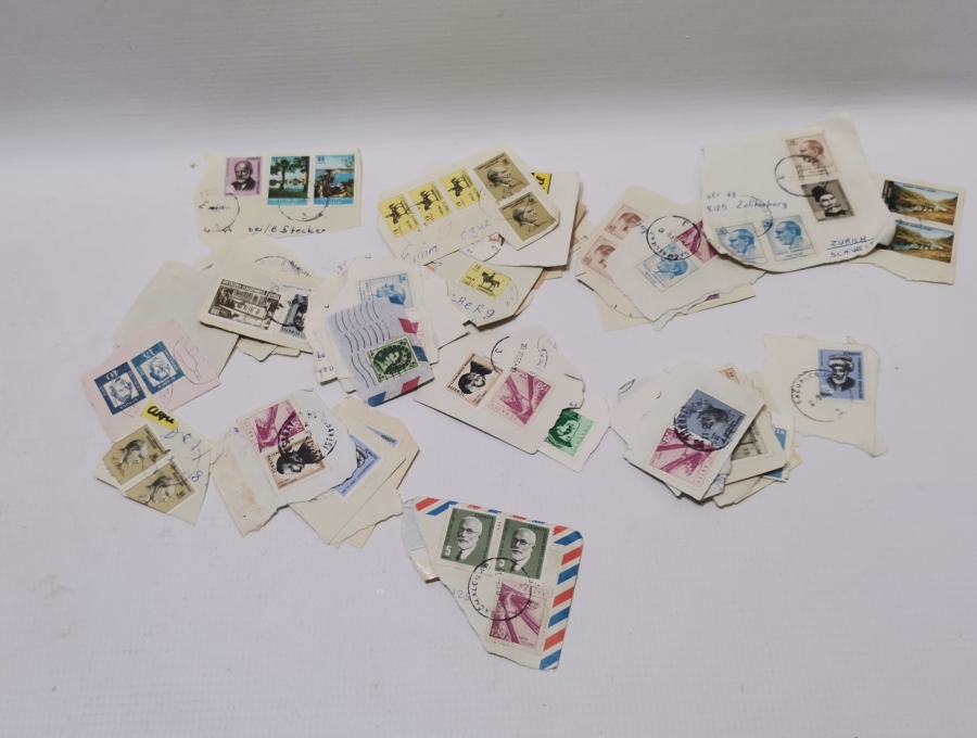 YERLİ VE YABANCI MEKTUPTAN KESİLME ANTİKA PUL LOTU