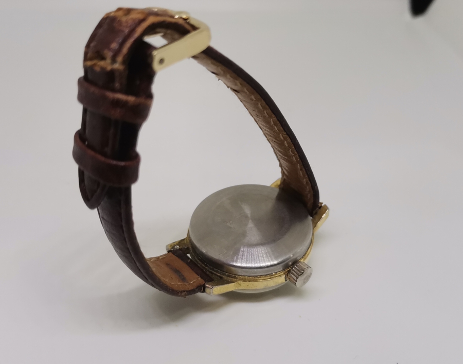 ALTIN KAPLAMA ANTİKA KURMALI OTOMATİK KOL SAATİ