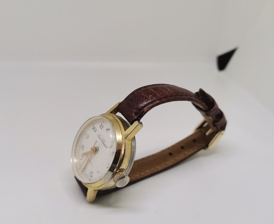 ALTIN KAPLAMA ANTİKA KURMALI OTOMATİK KOL SAATİ