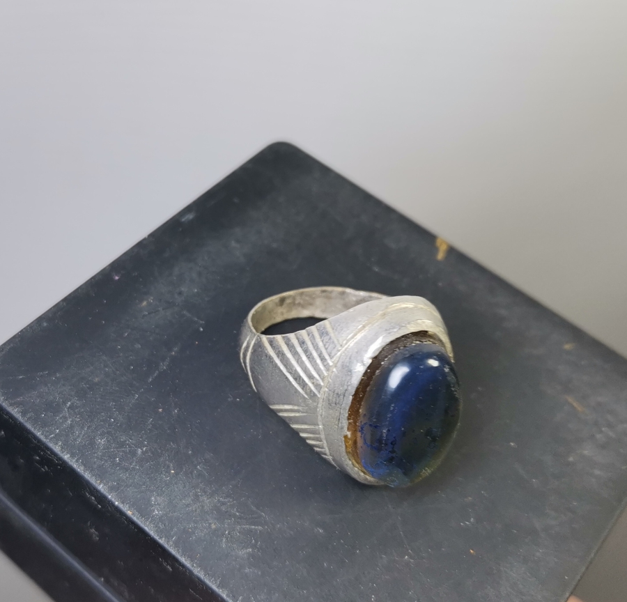 ÜZERİ DOĞAL TAŞLI ANTİKA TÜRKMEN YÜZÜK