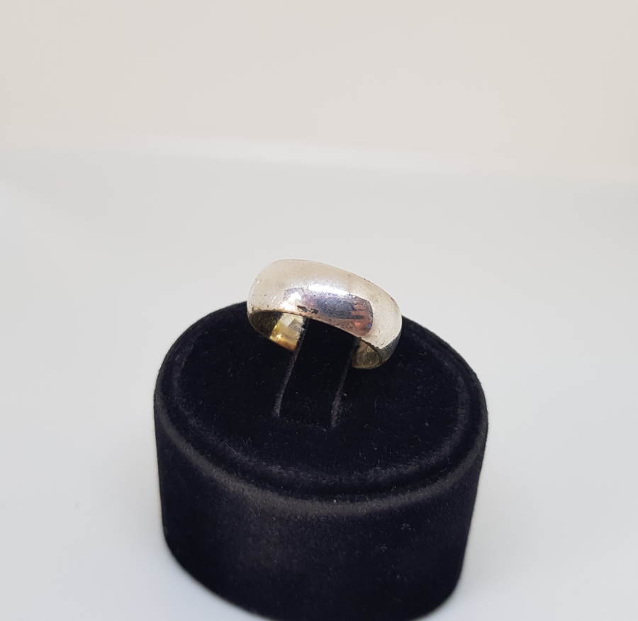 İÇİ YAZILI KALIN TİPTE GÜMÜŞ ALYANS