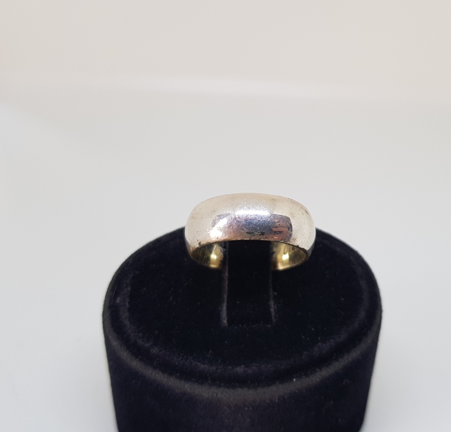 İÇİ YAZILI KALIN TİPTE GÜMÜŞ ALYANS