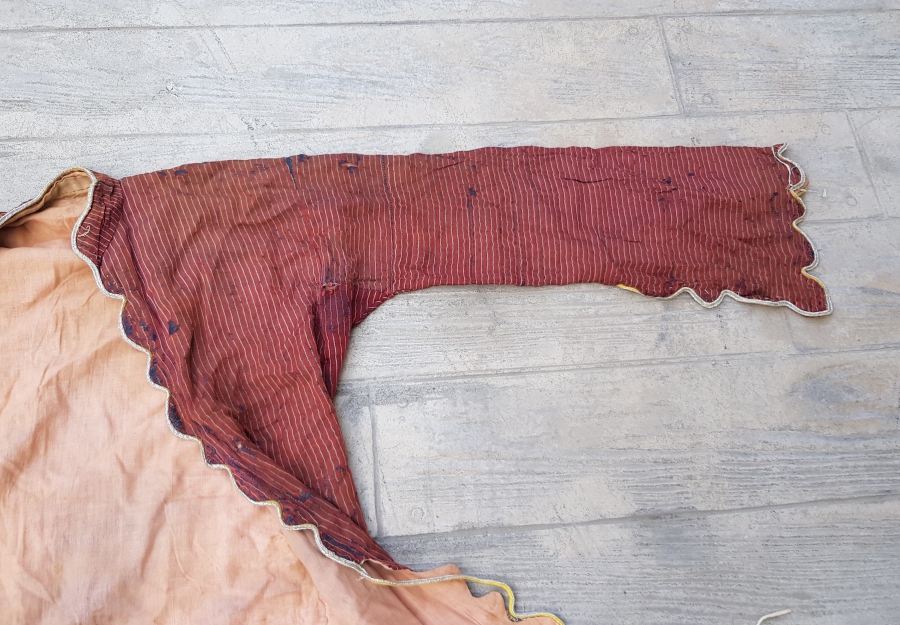 OSMANLI DÖNEMİ EL DOKUMA ANTEP YÖRESİ NADİR SIRMA İŞÇİLİKLİ ÜÇETEK