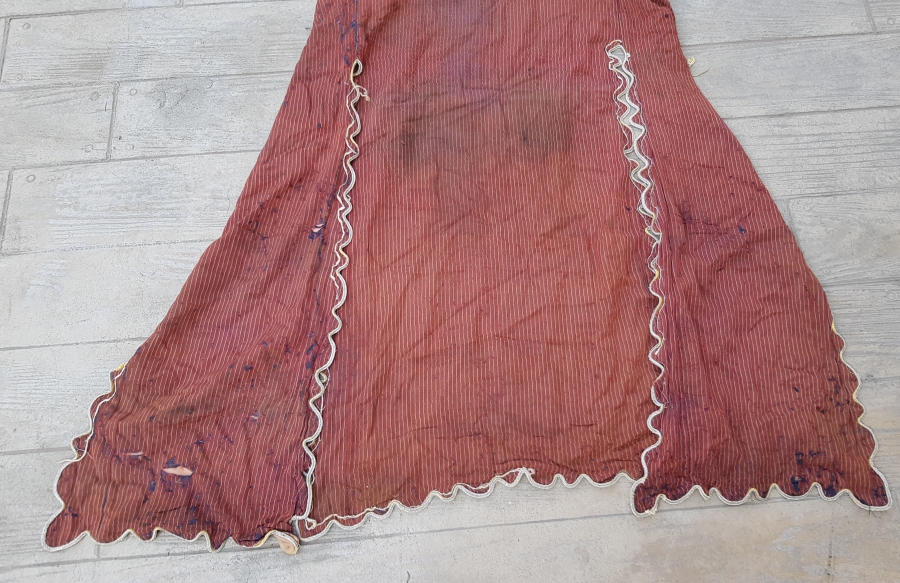 OSMANLI DÖNEMİ EL DOKUMA ANTEP YÖRESİ NADİR SIRMA İŞÇİLİKLİ ÜÇETEK