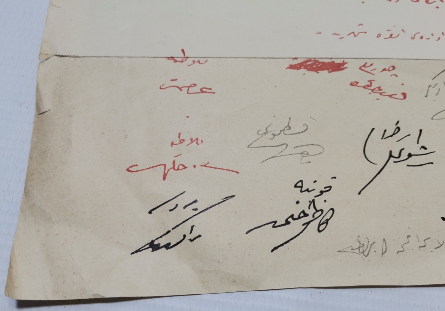 ANKARA'NIN BAŞKENT OLMASIYLA İLGİLİ VERİLMİŞ İSMET İNÖNÜ, KAZIM KARABEKİR GİBİ ÖNEMLİ KİŞİLERİN İMZALARI BULUNAN ÇOK NADİR EL YAZMA KANUN TEKLİFİ