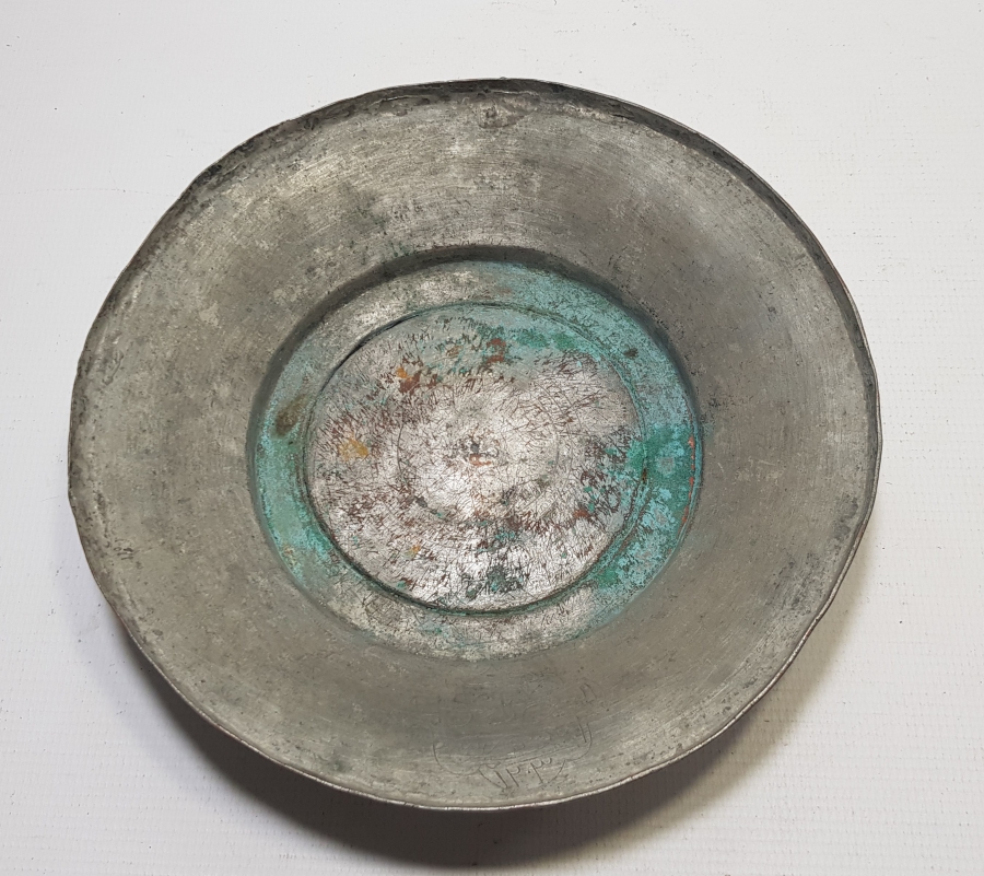 OSMANLI DÖNEMİ KORTENHASIR EMİRİ SALİH AĞA'YA AİT NADİR YENİÇERİ BAKIR TABAK