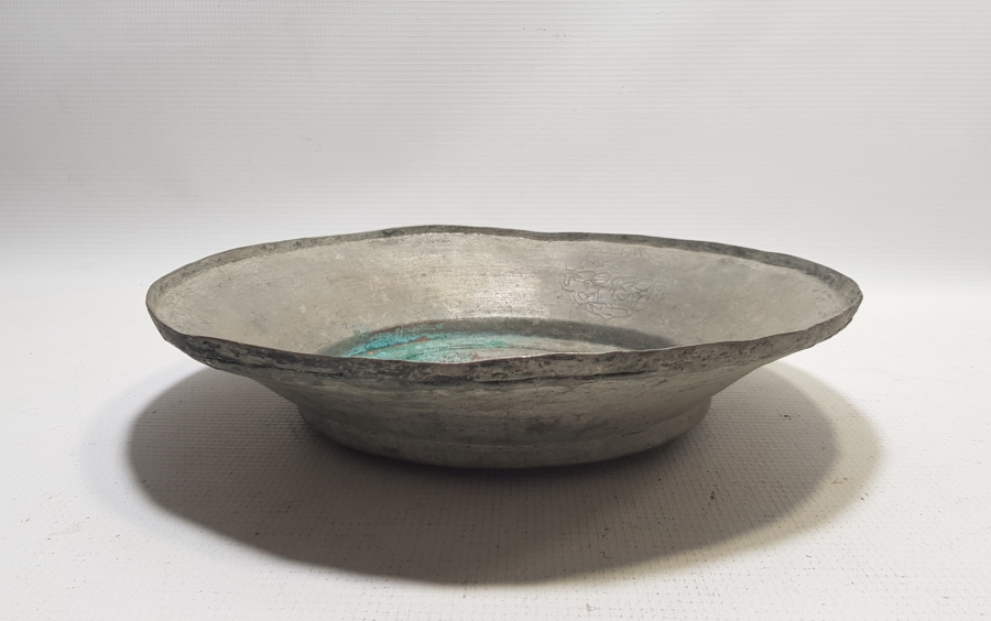 OSMANLI DÖNEMİ KORTENHASIR EMİRİ SALİH AĞA'YA AİT NADİR YENİÇERİ BAKIR TABAK