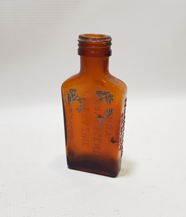 OSMANLI DÖNEMİ KABARTMA İŞÇİLİKLİ NADİR İLAÇ ŞİŞESİ