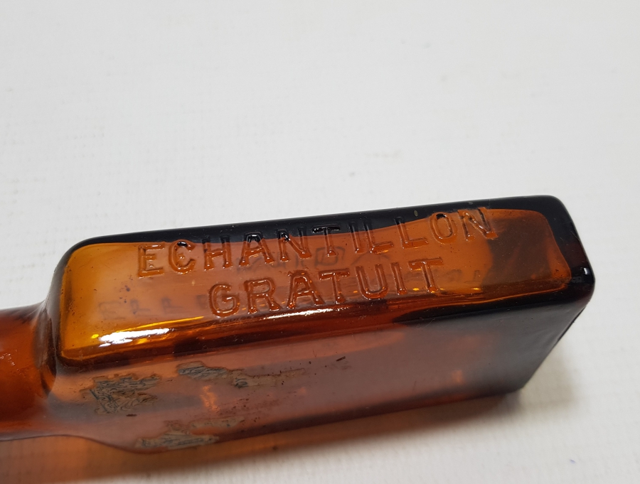 OSMANLI DÖNEMİ KABARTMA İŞÇİLİKLİ NADİR İLAÇ ŞİŞESİ