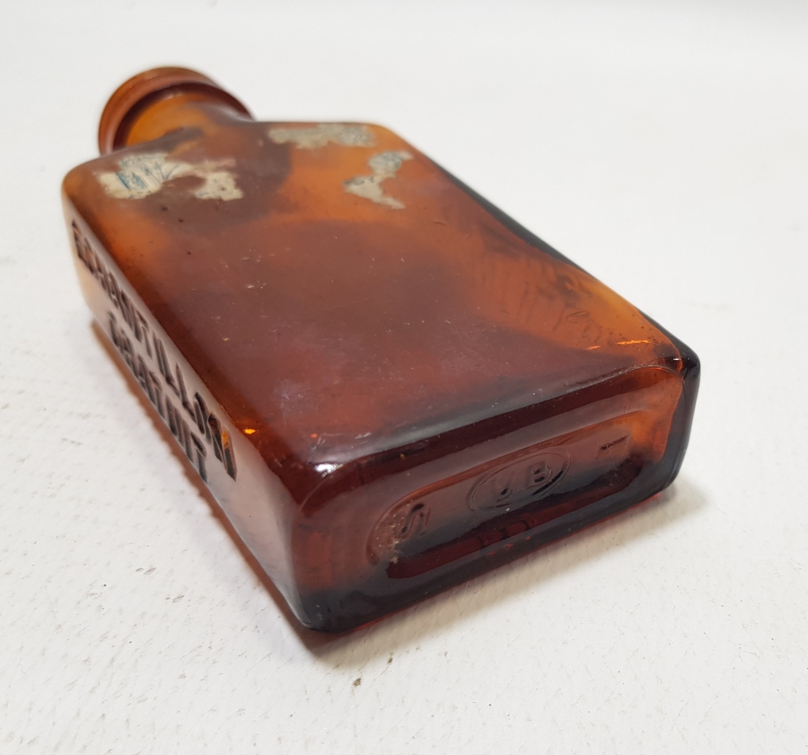 OSMANLI DÖNEMİ KABARTMA İŞÇİLİKLİ NADİR İLAÇ ŞİŞESİ