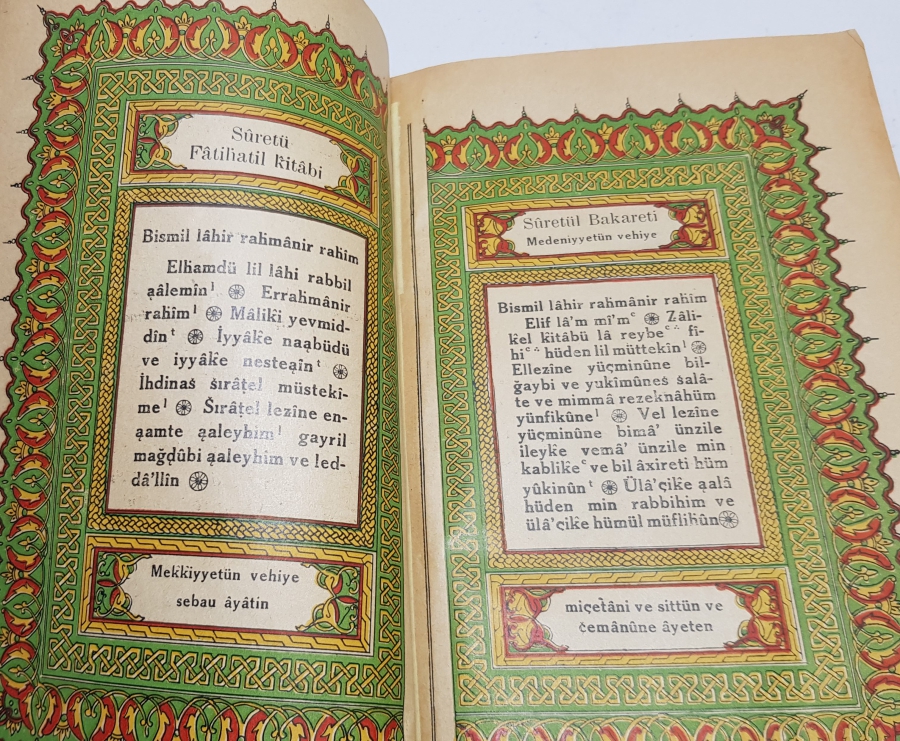EZANIN TÜRKÇE OKUNDUĞU DÖNEM BASTIRILMIŞ VE DAĞITILMIŞ ÇOK NADİR TÜRKÇE KUR'AN-I KERİM