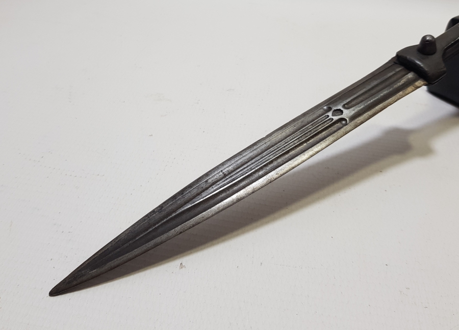 ÜZERİ USTA DAMGALI OSMANLI DÖNEMİ BOYNUZ SAPLI BÜYÜK BOY ÇERKES KAMASI