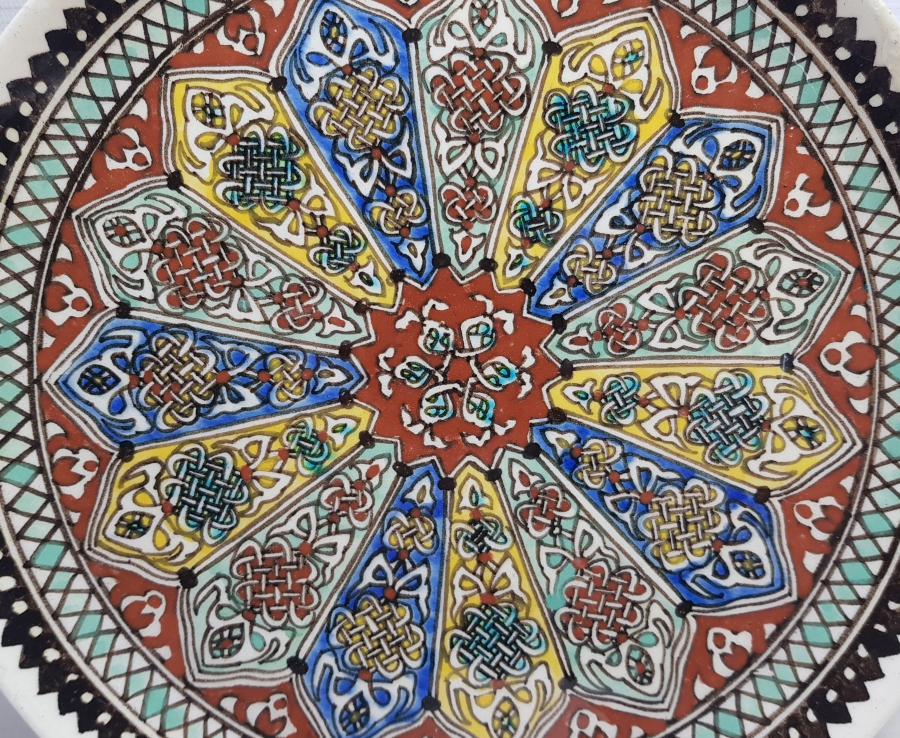 EL BOYAMA USTA İMZALI BÜYÜK BOY NADİR KÜTAHYA NADİR DUVAR TABAĞI