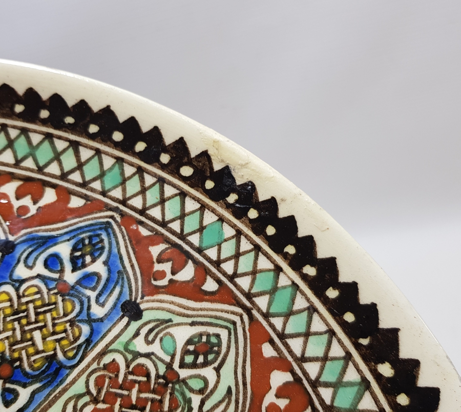 EL BOYAMA USTA İMZALI BÜYÜK BOY NADİR KÜTAHYA NADİR DUVAR TABAĞI