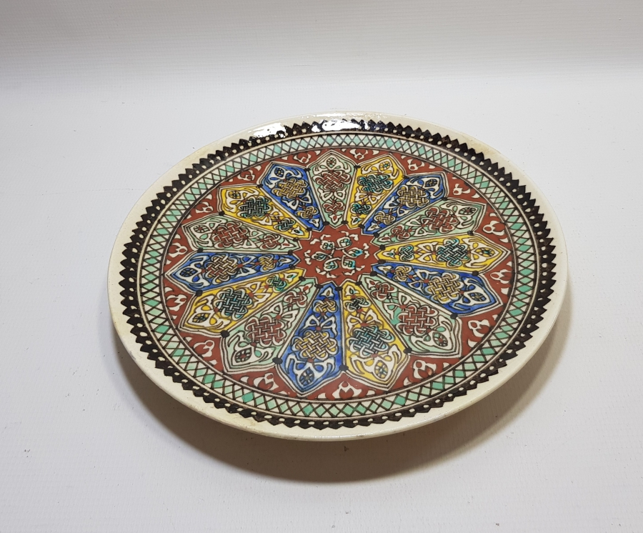 EL BOYAMA USTA İMZALI BÜYÜK BOY NADİR KÜTAHYA NADİR DUVAR TABAĞI