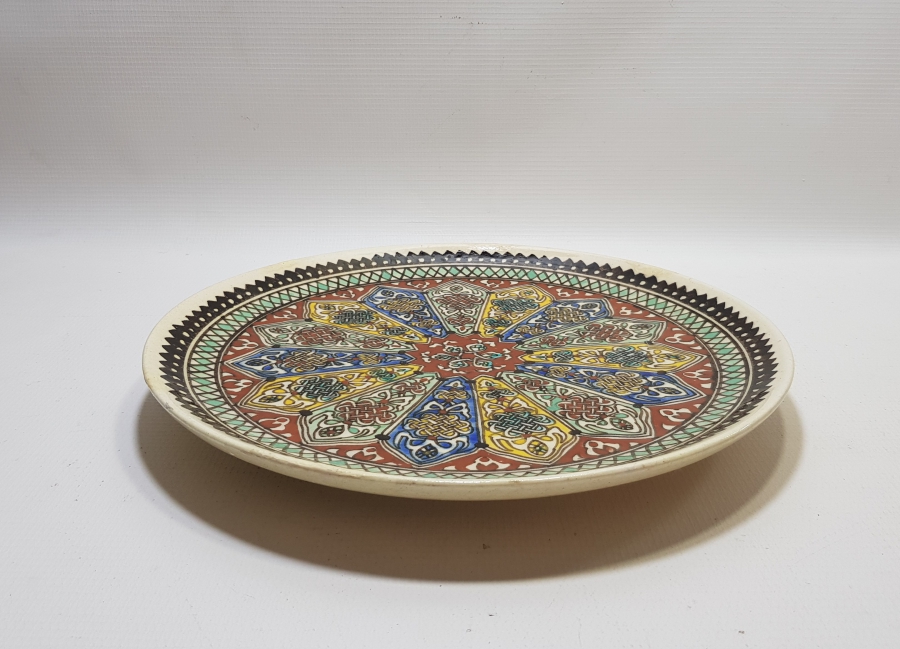 EL BOYAMA USTA İMZALI BÜYÜK BOY NADİR KÜTAHYA NADİR DUVAR TABAĞI