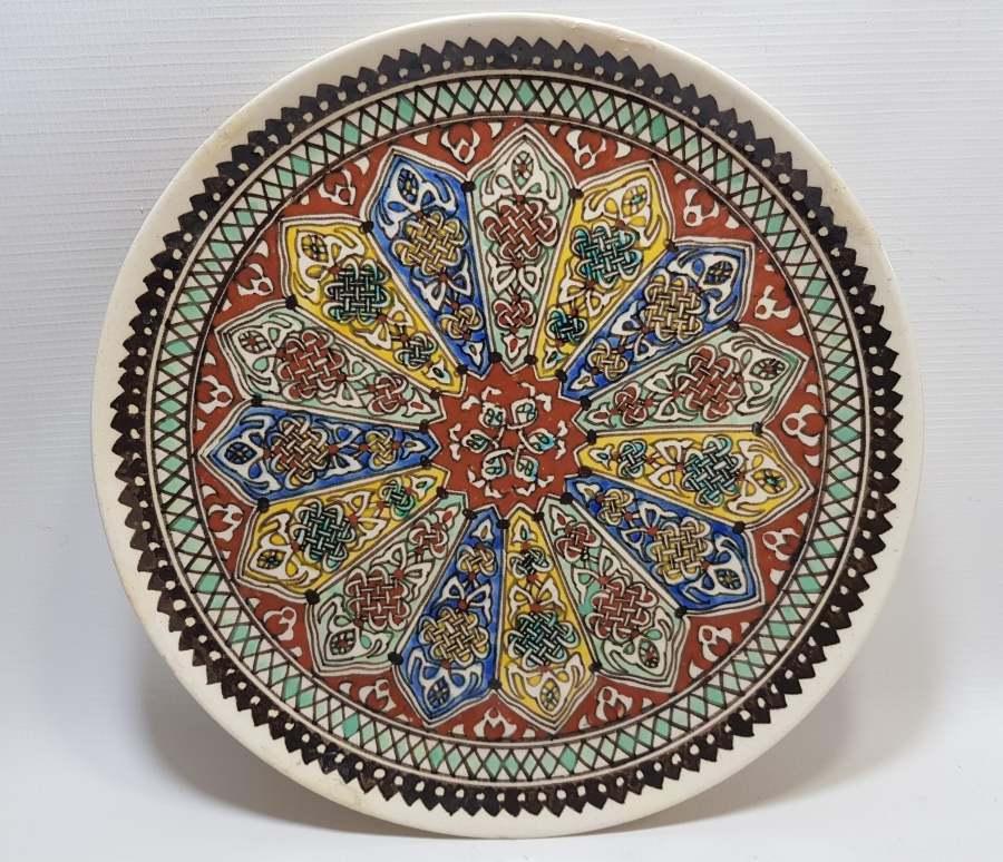 EL BOYAMA USTA İMZALI BÜYÜK BOY NADİR KÜTAHYA NADİR DUVAR TABAĞI