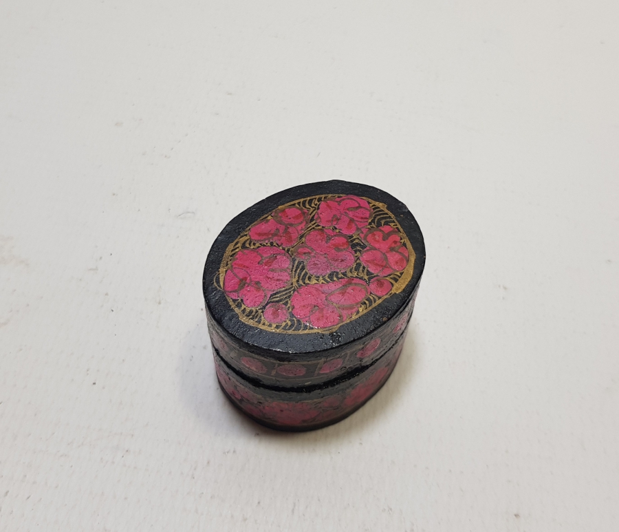 OSMANLI DÖNEMİ EL BOYAMA PAPİER MACHE TESPİH KUTUSU