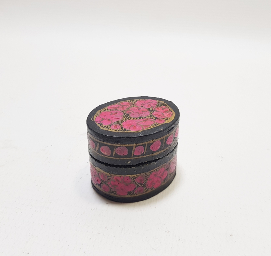 OSMANLI DÖNEMİ EL BOYAMA PAPİER MACHE TESPİH KUTUSU