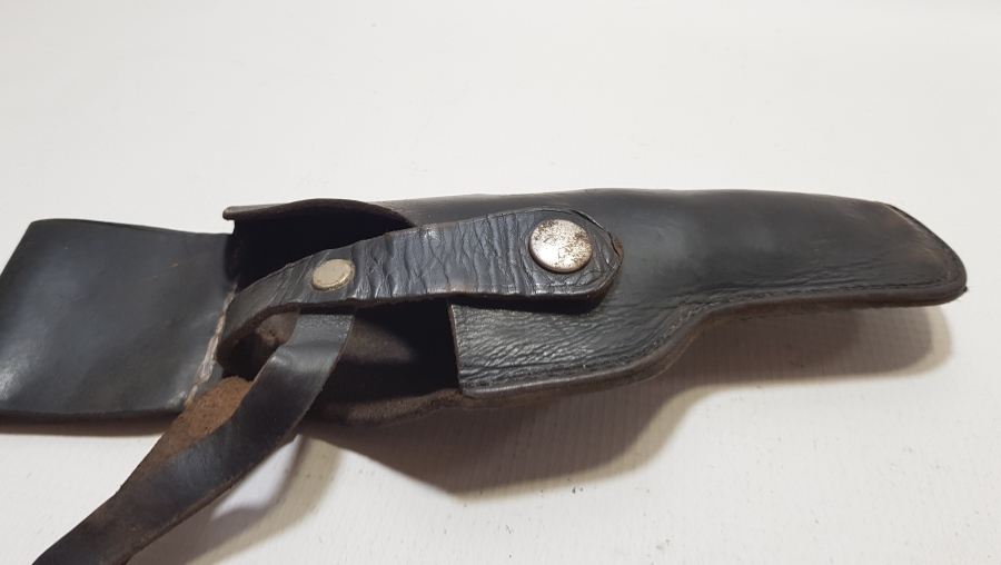 OSMANLI DÖNEMİ DERİDEN MAMUL NADİR BEKÇİ TABANCA KILIFI