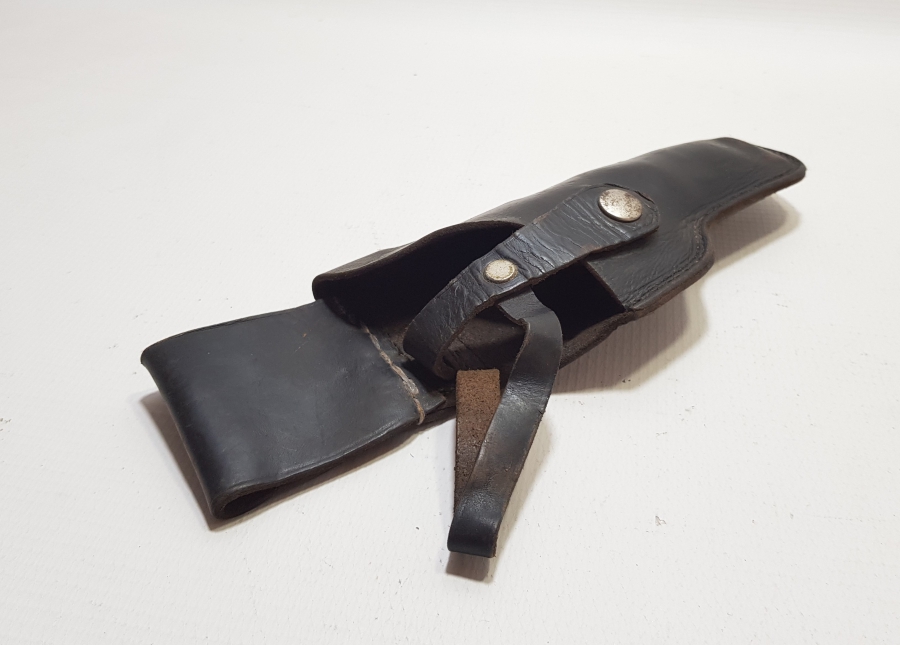 OSMANLI DÖNEMİ DERİDEN MAMUL NADİR BEKÇİ TABANCA KILIFI