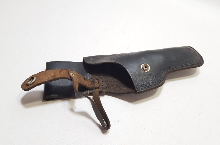 OSMANLI DÖNEMİ DERİDEN MAMUL NADİR BEKÇİ TABANCA KILIFI