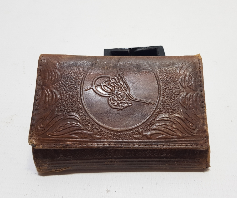 ÜZERİ TUĞRALI OSMANLI DÖNEMİ SUBAY CÜZDANI